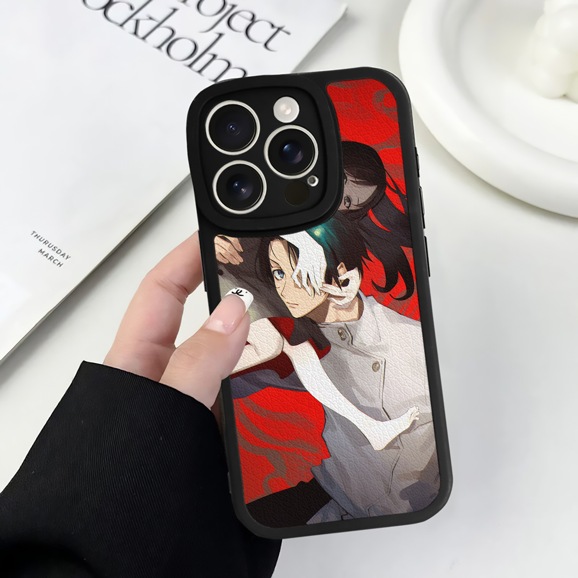 （画像用） 呪術廻戦 Jujutsu Kaisen 【iPhone 16シリーズ対応】シリコンスマホケース（レザー調） 材質：シリコン